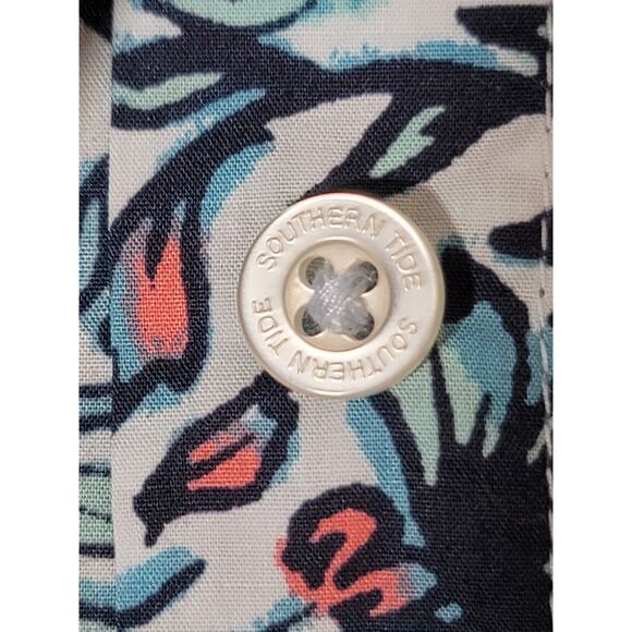 Southern Tide Women's Kambry Fluer Floral Printed Short Dress 3/4 Sleeve Sz‎ L - Picture 8 of 10